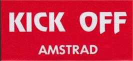 Top of cartridge artwork for Kick Off on the Amstrad CPC.
