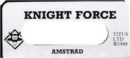 Top of cartridge artwork for Knight Force on the Amstrad CPC.