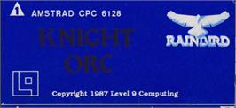 Top of cartridge artwork for Knight Orc on the Amstrad CPC.
