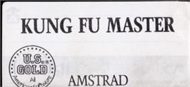 Top of cartridge artwork for Kung-Fu Master on the Amstrad CPC.