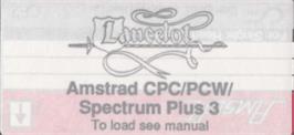 Top of cartridge artwork for Lancelot on the Amstrad CPC.