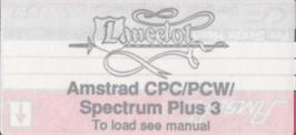 Top of cartridge artwork for Lancelot on the Amstrad CPC.