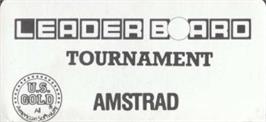 Top of cartridge artwork for Leader Board Tournament on the Amstrad CPC.