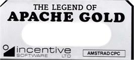 Top of cartridge artwork for Legend Of Apache Gold, The on the Amstrad CPC.