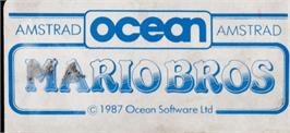 Top of cartridge artwork for Mario Bros. on the Amstrad CPC.