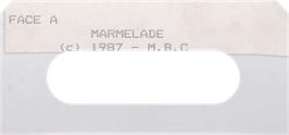 Top of cartridge artwork for Marmelade on the Amstrad CPC.