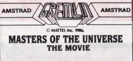 Top of cartridge artwork for Masters Of The Universe - The Movie on the Amstrad CPC.