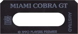 Top of cartridge artwork for Miami Cobra GT on the Amstrad CPC.