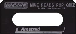 Top of cartridge artwork for Mike Read's Computer Pop Quiz on the Amstrad CPC.