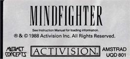 Top of cartridge artwork for Mind Fighter on the Amstrad CPC.