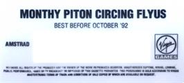 Top of cartridge artwork for Monty Python's Flying Circus on the Amstrad CPC.