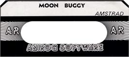 Top of cartridge artwork for Moon Buggy on the Amstrad CPC.