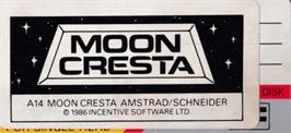 Top of cartridge artwork for Moon Cresta on the Amstrad CPC.