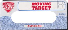 Top of cartridge artwork for Moving Target on the Amstrad CPC.