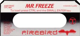 Top of cartridge artwork for Mr. Freeze on the Amstrad CPC.