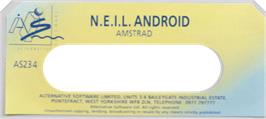 Top of cartridge artwork for NEIL Android on the Amstrad CPC.