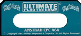 Top of cartridge artwork for Nightshade on the Amstrad CPC.