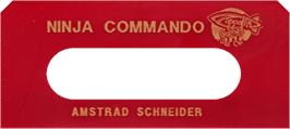 Top of cartridge artwork for Ninja Commando on the Amstrad CPC.
