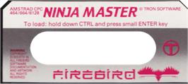 Top of cartridge artwork for Ninja Master on the Amstrad CPC.