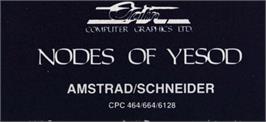 Top of cartridge artwork for Nodes of Yesod on the Amstrad CPC.