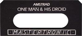 Top of cartridge artwork for One Man and his Droid on the Amstrad CPC.