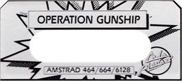 Top of cartridge artwork for Operation Gunship on the Amstrad CPC.