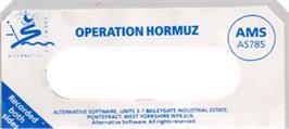 Top of cartridge artwork for Operation Hormuz on the Amstrad CPC.