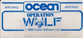 Top of cartridge artwork for Operation Wolf on the Amstrad CPC.