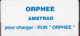 Top of cartridge artwork for Orphée - Le Voyage Aux Enfers on the Amstrad CPC.