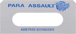 Top of cartridge artwork for Para Assault Course on the Amstrad CPC.