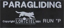 Top of cartridge artwork for Paragliding Simulation on the Amstrad CPC.
