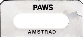 Top of cartridge artwork for Paws on the Amstrad CPC.
