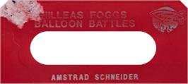 Top of cartridge artwork for Phileas Fogg's Balloon Battles on the Amstrad CPC.