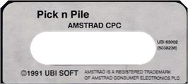 Top of cartridge artwork for Pick 'n' Pile on the Amstrad CPC.