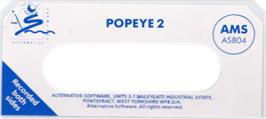 Top of cartridge artwork for Popeye 2 on the Amstrad CPC.