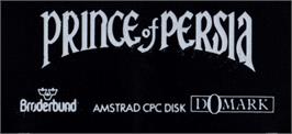 Top of cartridge artwork for Prince Of Persia on the Amstrad CPC.