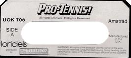 Top of cartridge artwork for Pro Tennis Simulator on the Amstrad CPC.