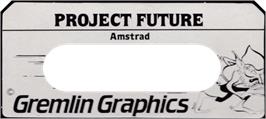 Top of cartridge artwork for Project Future on the Amstrad CPC.