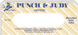Top of cartridge artwork for Punch And Judy on the Amstrad CPC.