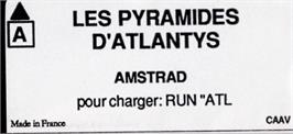 Top of cartridge artwork for Pyramides d'Atlantys, Les on the Amstrad CPC.