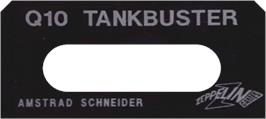 Top of cartridge artwork for Q10 Tankbuster on the Amstrad CPC.