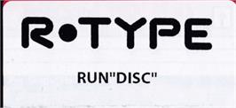 Top of cartridge artwork for R-Type on the Amstrad CPC.