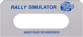 Top of cartridge artwork for Rally Simulator on the Amstrad CPC.