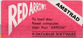 Top of cartridge artwork for Red Arrows on the Amstrad CPC.