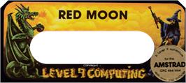 Top of cartridge artwork for Red Moon on the Amstrad CPC.