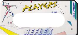 Top of cartridge artwork for Reflex on the Amstrad CPC.