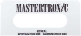 Top of cartridge artwork for Reveal on the Amstrad CPC.