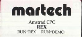 Top of cartridge artwork for Rex on the Amstrad CPC.