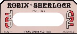Top of cartridge artwork for Robin Of Sherlock on the Amstrad CPC.