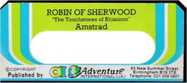 Top of cartridge artwork for Robin of Sherwood: The Touchstones of Rhiannon on the Amstrad CPC.